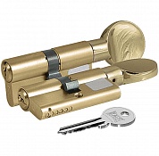Картинка Цилиндровый механизм с вертушкой KALE KILIT 164 GM/68 (26+10+32) mm латунь 3 кл.